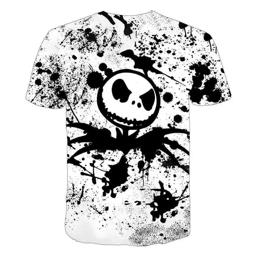 Disney The Nightmare Before Christmas Summer Children 3D Cartoon T-shirt For Printing Boys T Shirts Girls Tops Tees Kids Clothes