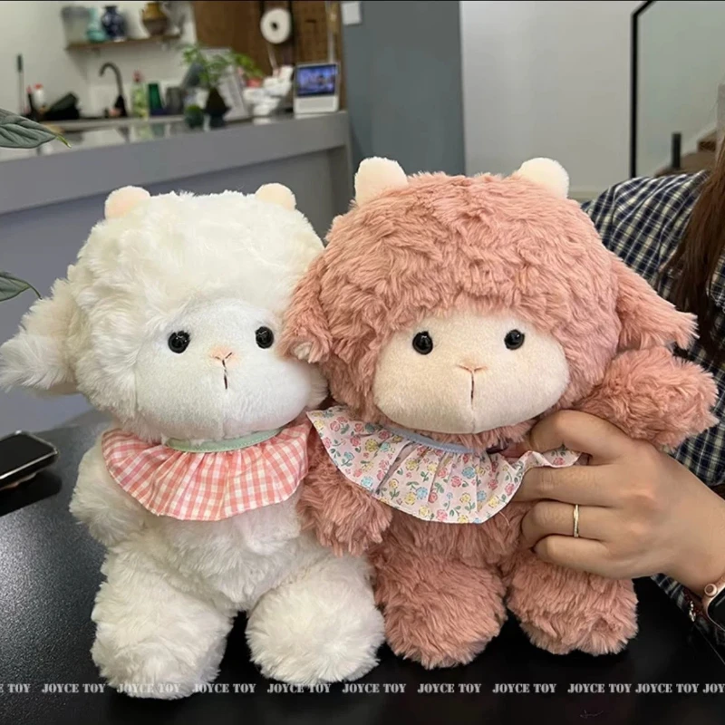 

Новая милая и милая кукла-ягненок с бантом, плюшевая игрушка-овца, мягкая и пушистая плюшевая игрушка-ягненок, компаньон для сна, тканевая кукла и подушка