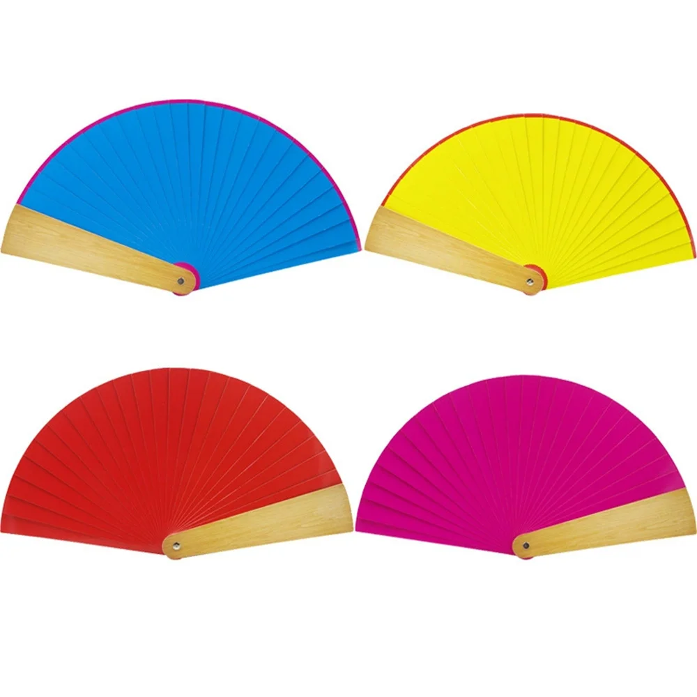Professional 4 Color Changing Magic Fan - Instant Color Transform Gimmick for Stage Close Up Magicians (Comedy Prop Illusion