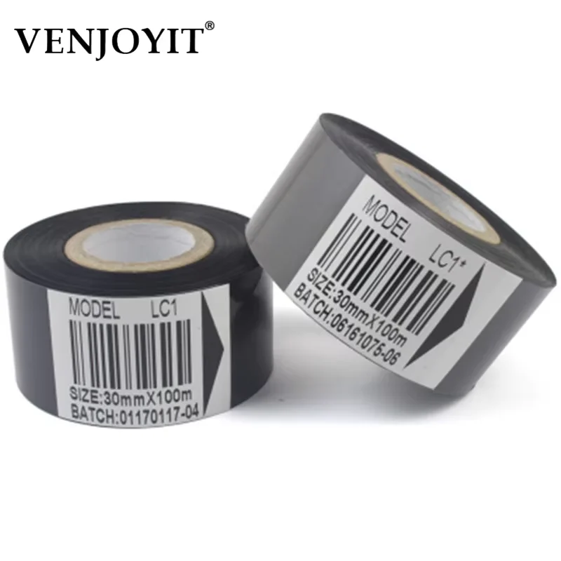 

Термолента ленточной печатной машины, 30*100м, аксессуар для ленточного принтера с кодом даты, печатная лента для DY-8 HP-241B