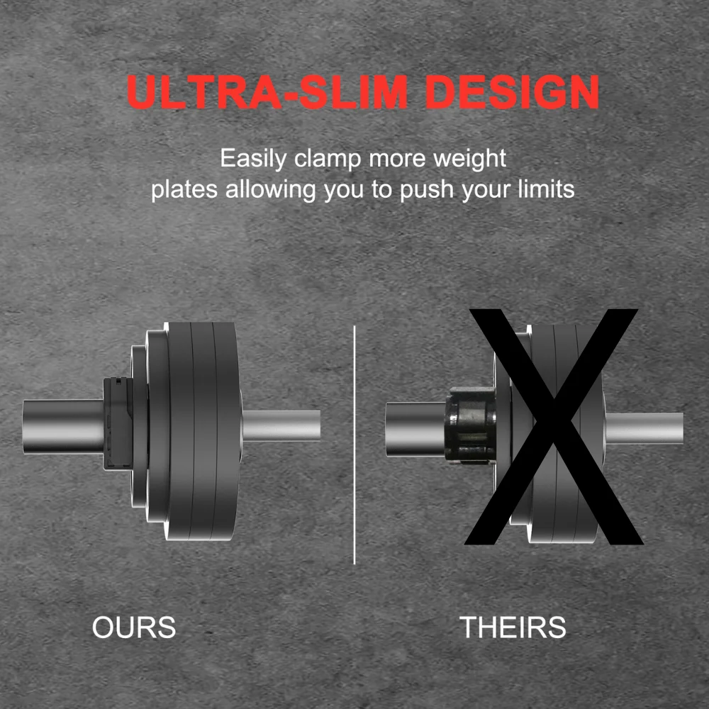 2 inch Quick Release Barbell Clamps  (Pair)Barbell Clips with Anti Slip TPR Grip for Secure Weightlifting Deadlift Powerlifting