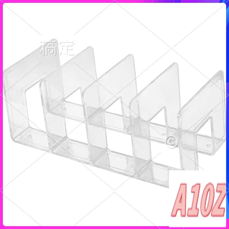 0Z-Bookends Folder Holder Acrylic Bookend Folder For Desk Accessories Office Folders File Sorting Plastic Bookshelf File Holder