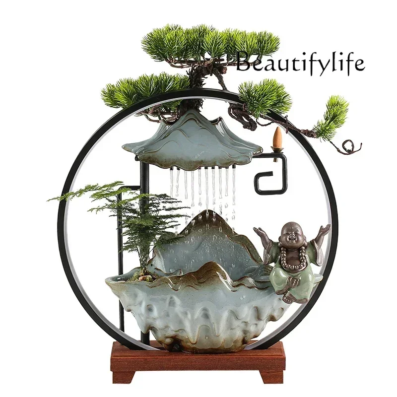 Ti Smoke Incense Burner With Reflux Waterfall Style Home Decoration Melting Candle Incense Burner Luxurious Large