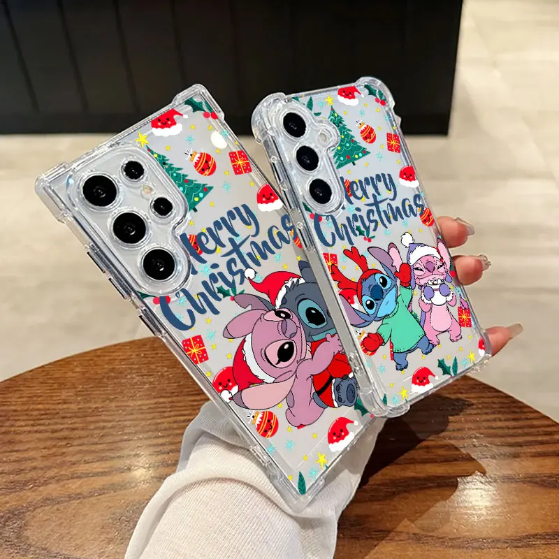 

Lilo Stichs Christmas Phone Case A56 5G For Samsung Galaxy A56 A55 A36 A26 A52 A35 A34 A25 A24 A12 A17 A16 A07 A06 5G Clear Case