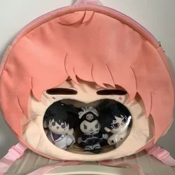 Game Anime Ensemble Stars Cosplay Itsuki Shu Transparent Plush Campus Student Big Mouth Zipper Backpack Shoulder Bag Gift