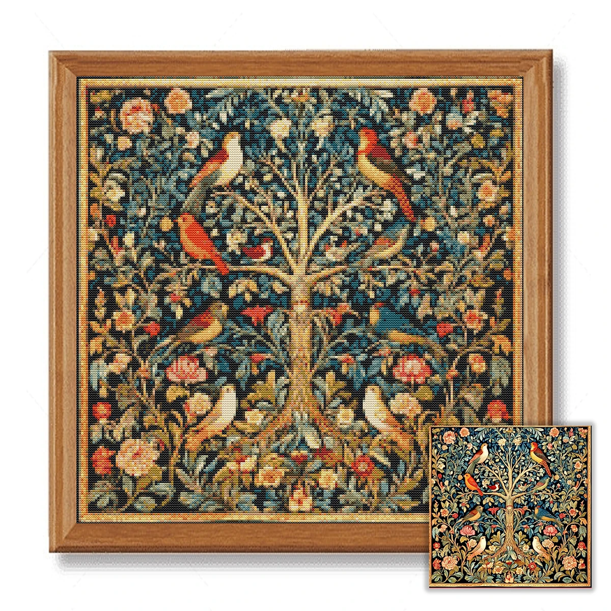 1 Set 40x40cm-15,7x15,7-Zoll 11CT/14CT bedruckter Stoff Kreuzstich DIY-Set, große Größe, Geschenkset – Detail 1
