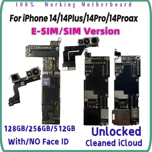 Bilashmart Unlocked iPhone 14 Pro Max Motherboard iphone 14 Plus ESIM/SIM Version With Face ID Logic board Clean iCloud mainboard