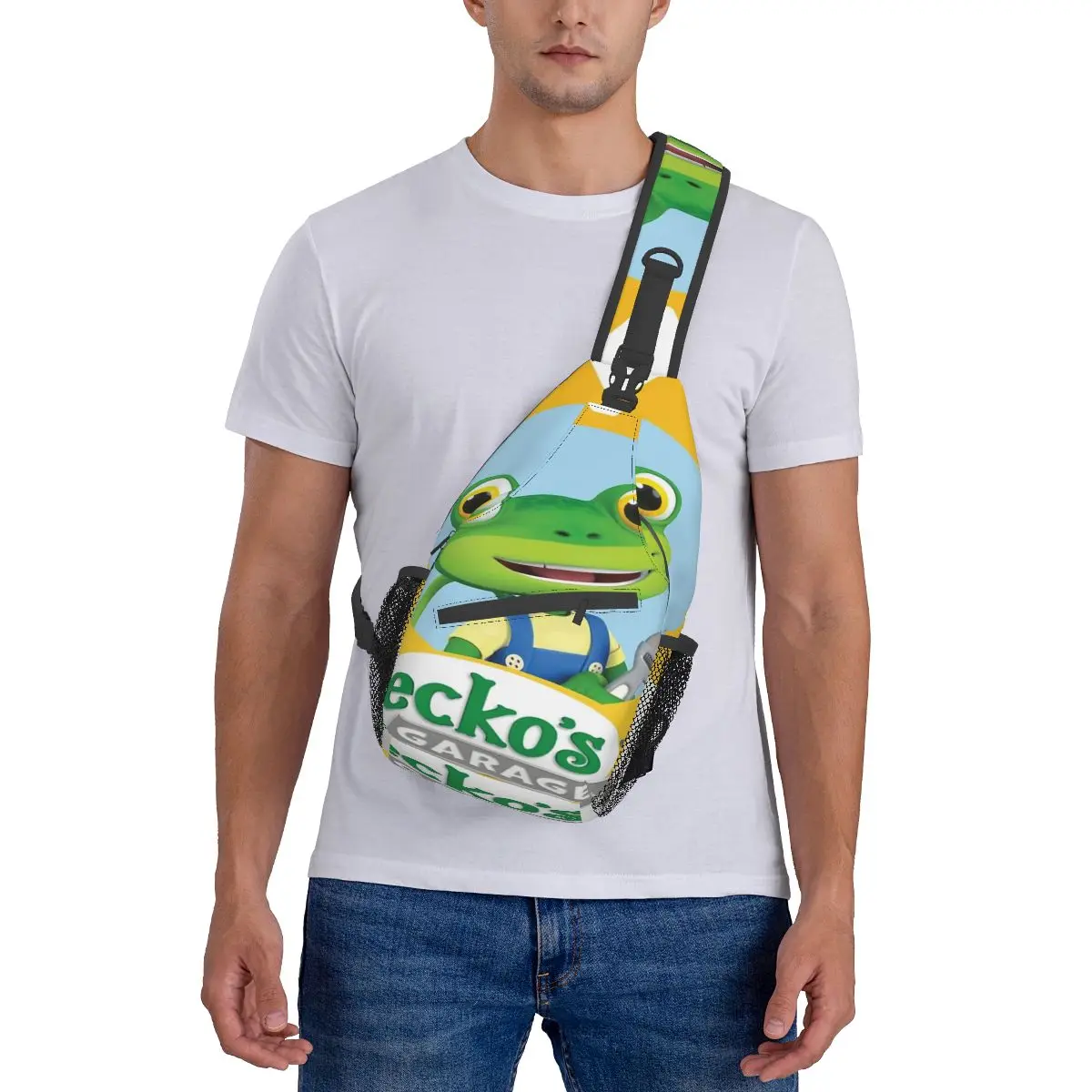 Geckos Garage Kids Gecko\'s Gg Greeting Chest Bag Modern With Zipper Mesh Bag School Cross chest bag Multi-Style