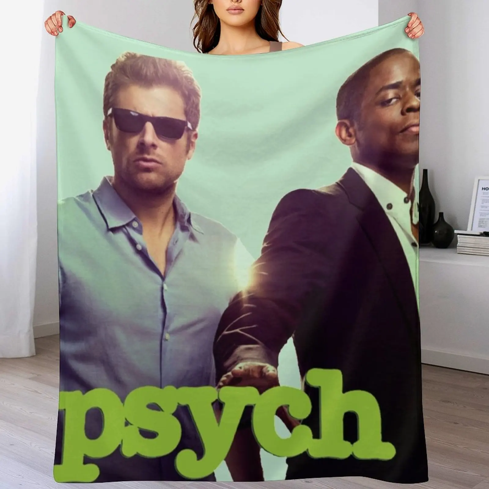 Psych Throw Blanket valentine gift ideas Multi-Purpose Blankets