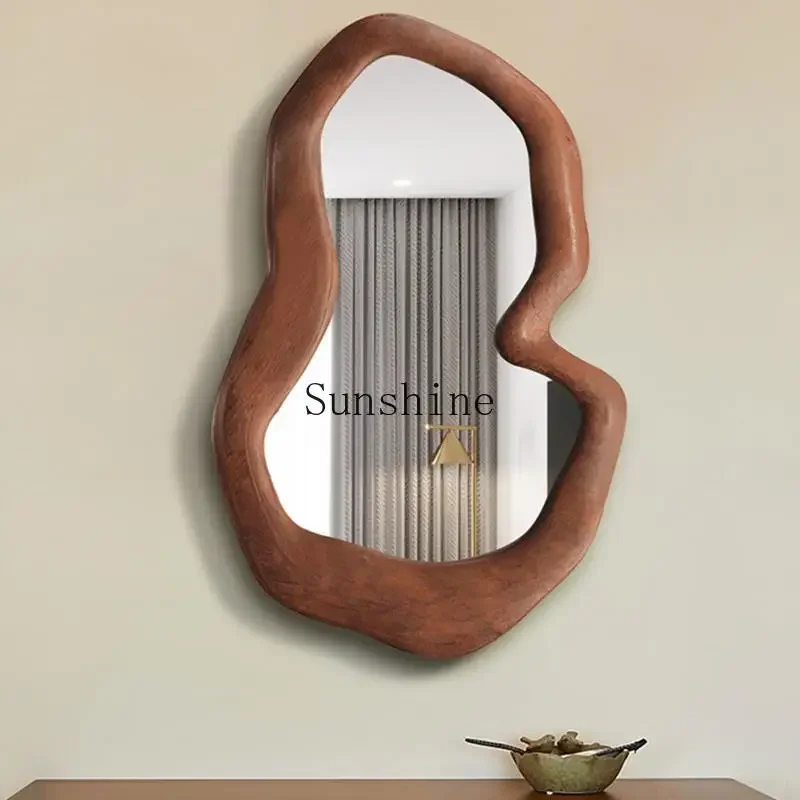 French creative mirror wall hanging art irregular special-shaped living room decorative mirror  FT