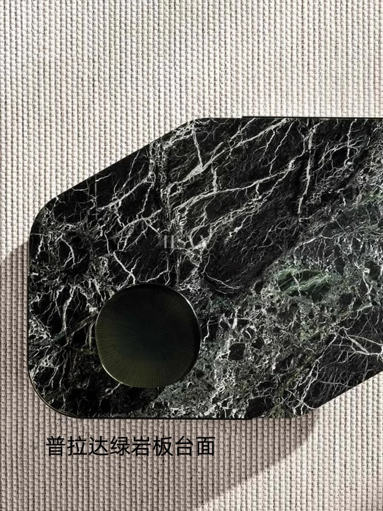Italian, minimalist, rock slab coffee table, new, high-end, art, rectangular, coffee table, living room, simple, coffee table