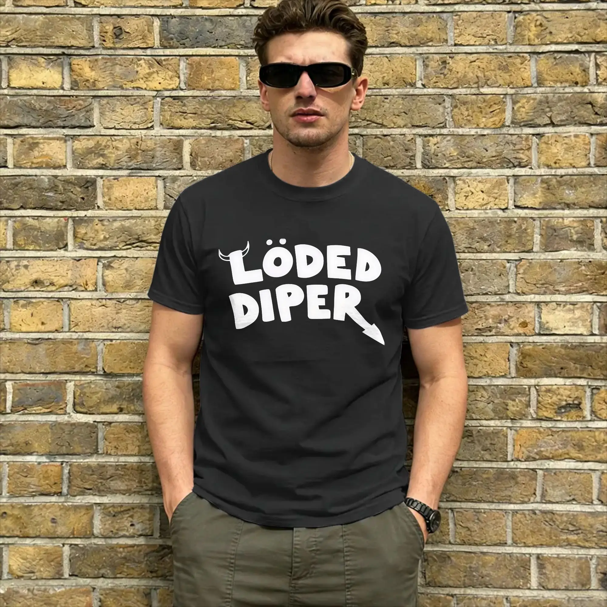 Novelty Loded Diper World Tour T-Shirt for Men Crewneck Pure Cotton T Shirts  Short Sleeve Tee Shirt Party Clothing