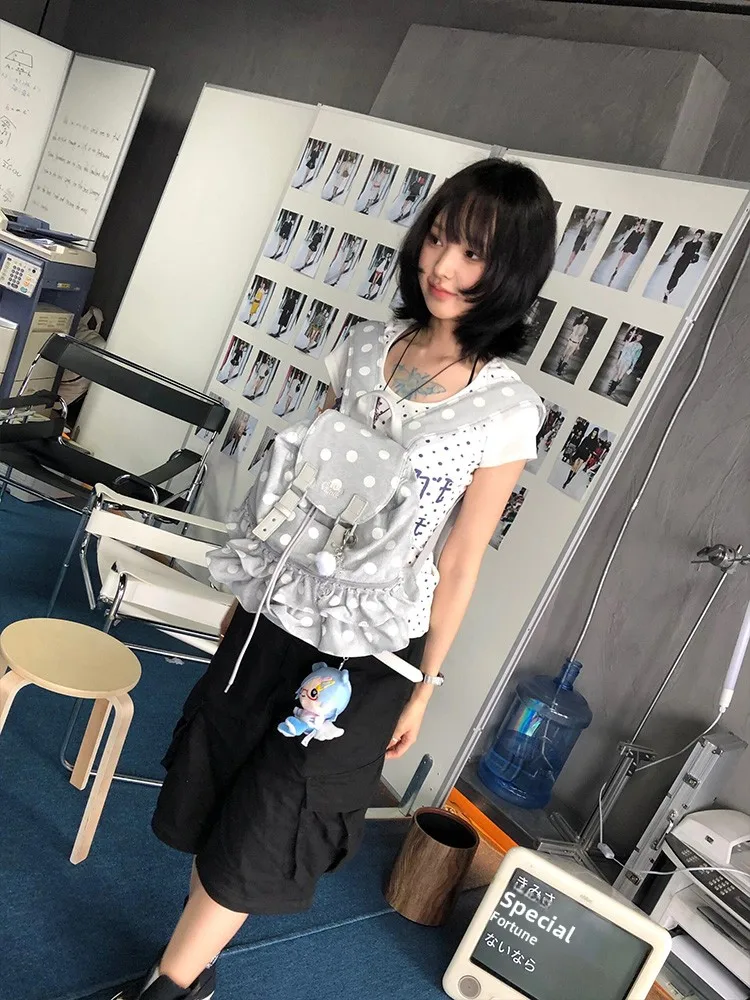 Slim Fit ort Sve T-shirt Dames Zomer Sexy Taille Cinching U-Ne Top Katoen Polyester Blend Vocht Cartoon P...