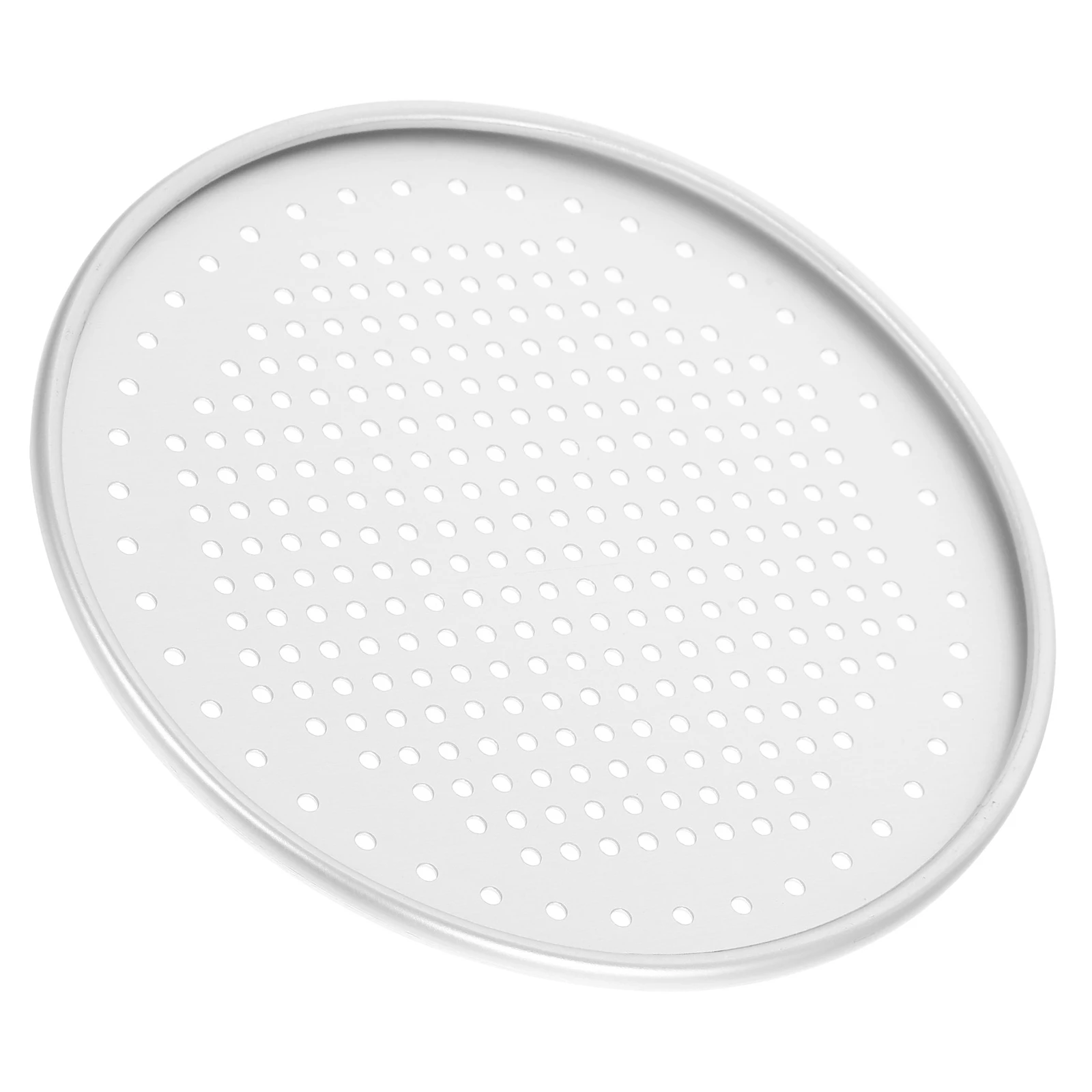 

1pc Round Pizza Pan Baking Tray Thickened Perforated Aluminium Oven Rack for Cake Steamed Buns Nonstick Coating Heat Resistant