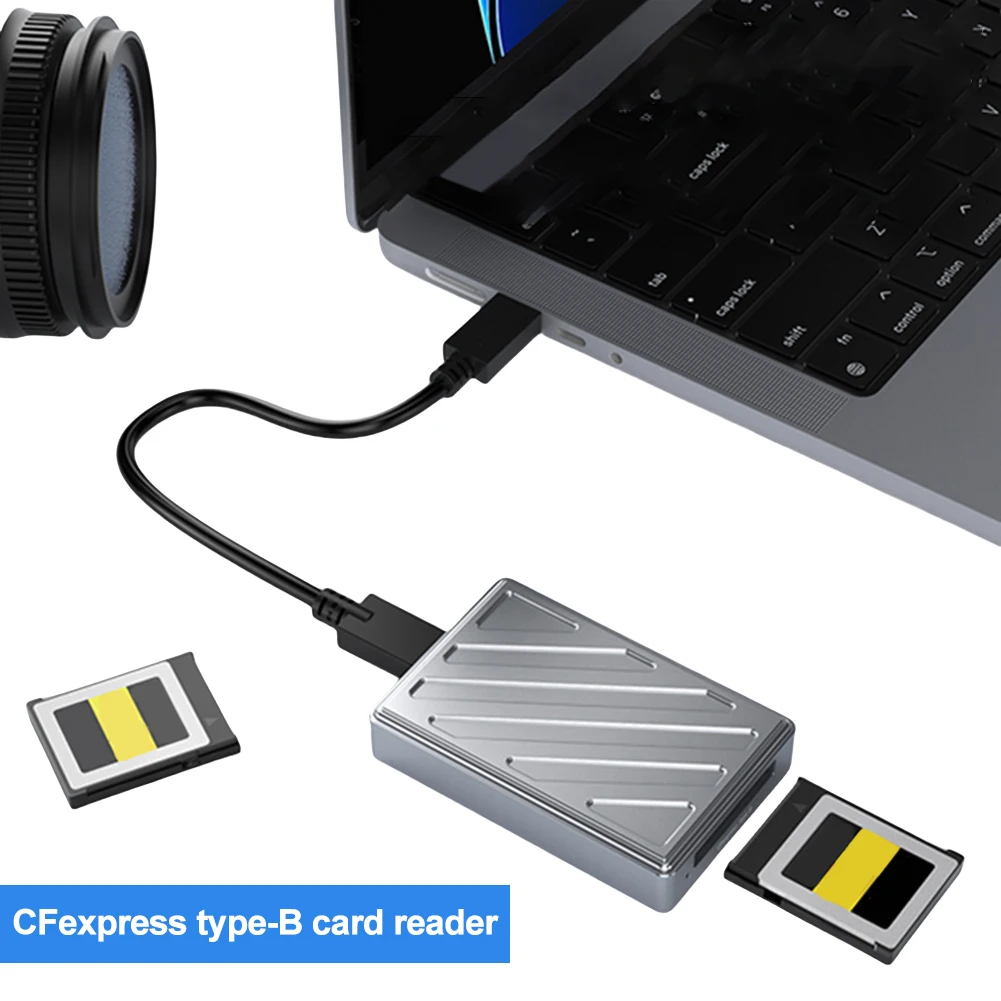 

CFexpress Tyep B Card Readers USB 4.0 10Gbps CFE B Memory Card Reader Drive-Free Memory Card Adapter for Laptop Computer Phone