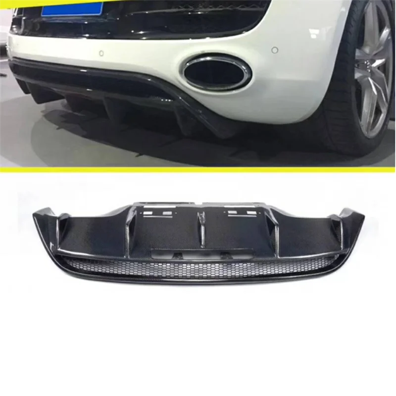 

R8 Carbon Fiber Splitter Rear Lip Diffuser Fits For Audi R8 V8 V10 Gen1 2008-2015, 100% Tested Well