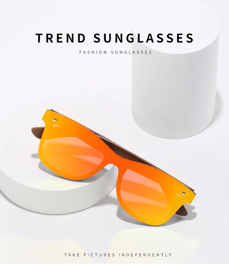 

2023 Fashion Sunglasses Polarized UV400 Coated Lenses Wood Legs Sunglasses for Men