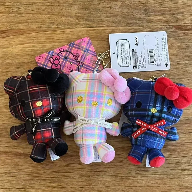 Kawaii أنيمي الكرتون متقلب سلسلة Kt القط أفخم دمية قلادة الرجعية متقلب أفخم ظهره قلادة لطيف أفخم مفتاح سلسلة