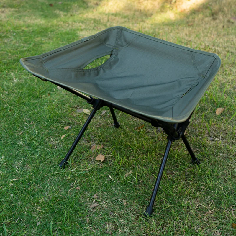 Outdoor Camping Moon Chair Foldable Stool Portable Ultra Light  Aluminum Alloy Fishing Stool Travel Barbecue Leisure Stool