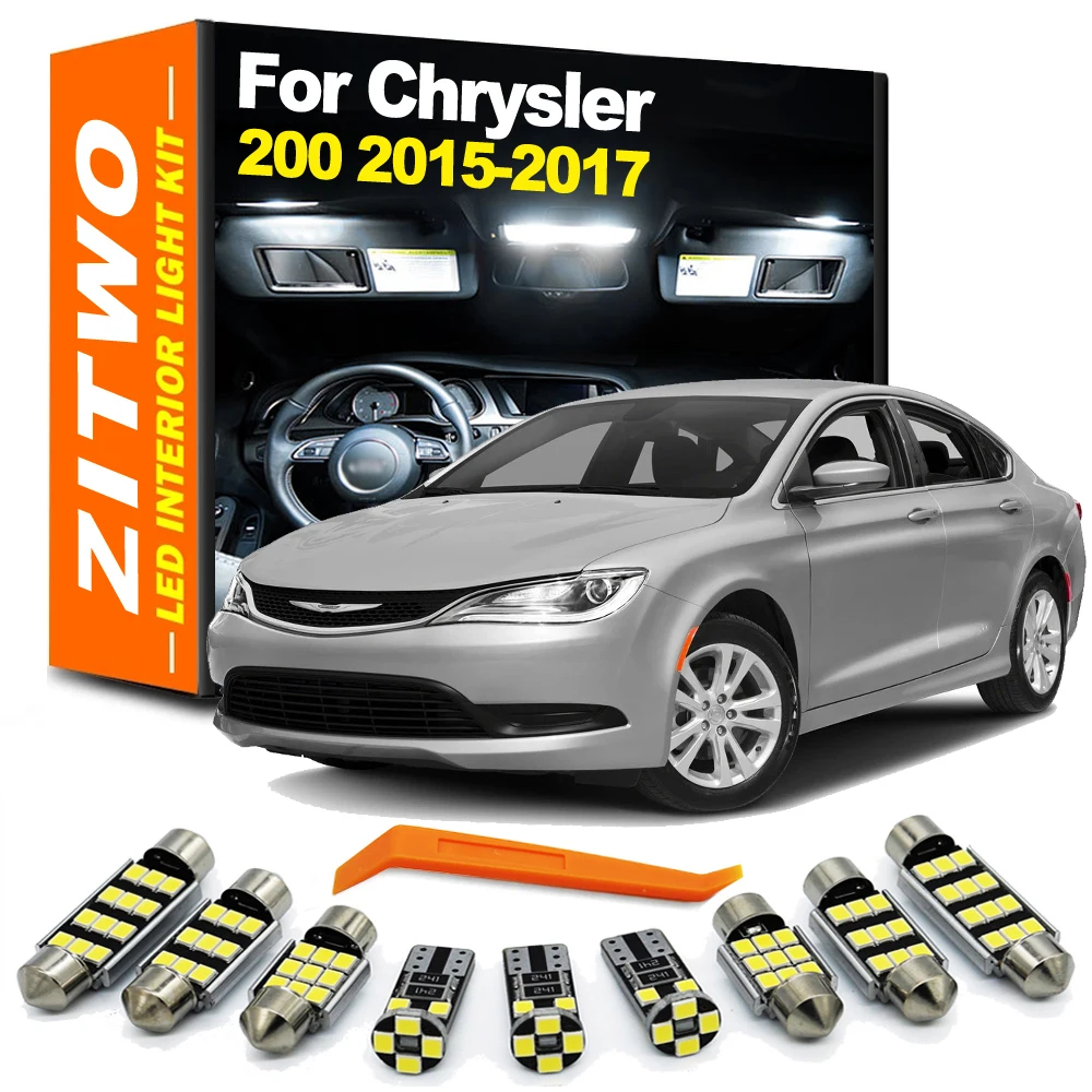 

14Pcs No Error Canbus Car LED Bulb For Chrysler 200 2015 2016 2017 Canbus LED Interior Dome Map Reading Sun Visor Light Kit