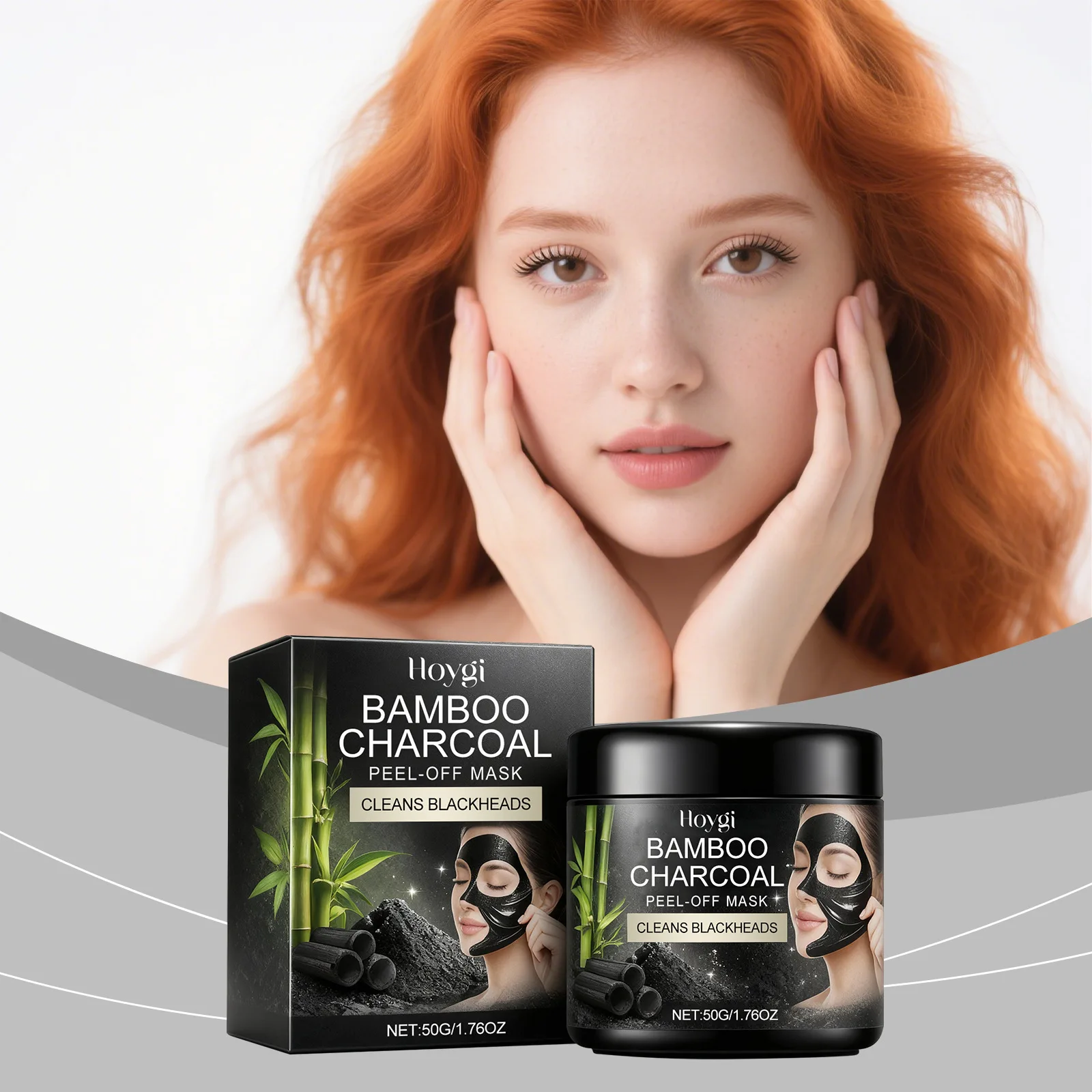 

Bamboo charcoal tear mask moisturizing emollient gentle deep cleansing pores blackheads brightening skin tone soft & refreshing