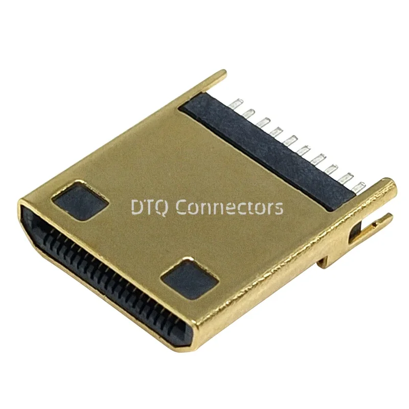 10pcs HDMI mini MINI HDMI male seat 19P sub male head clamp plate with a spacing of 1.0mm, 19pPin solder plate with gold plating
