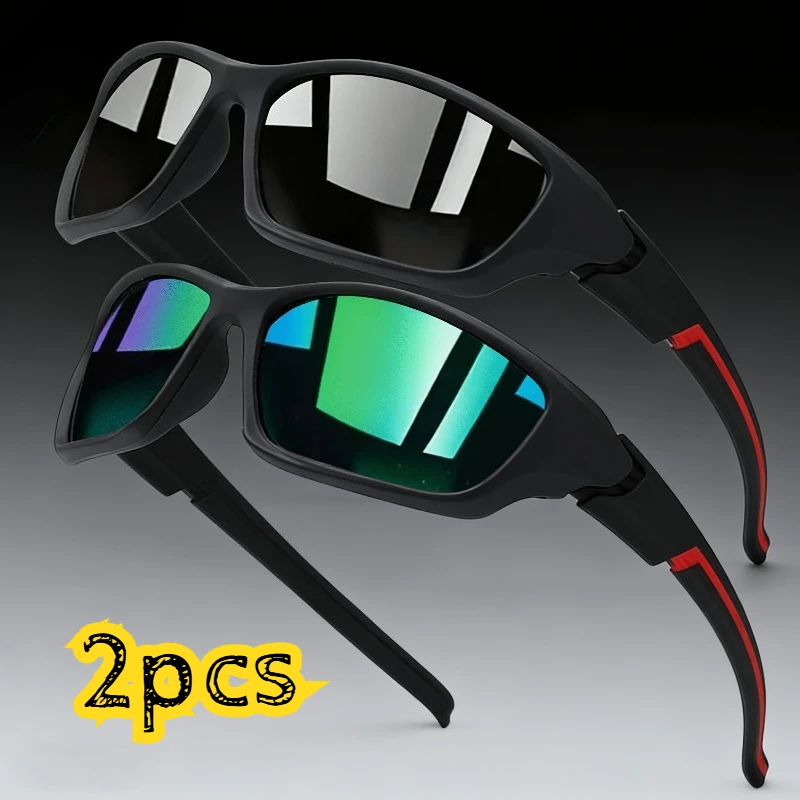 Ensemble de lunettes rétro unisexes à monture complète, 2 pièces, multicolores, pour un usage quotidien et des cadeaux de vacances pour Halloween et Thanksgiving