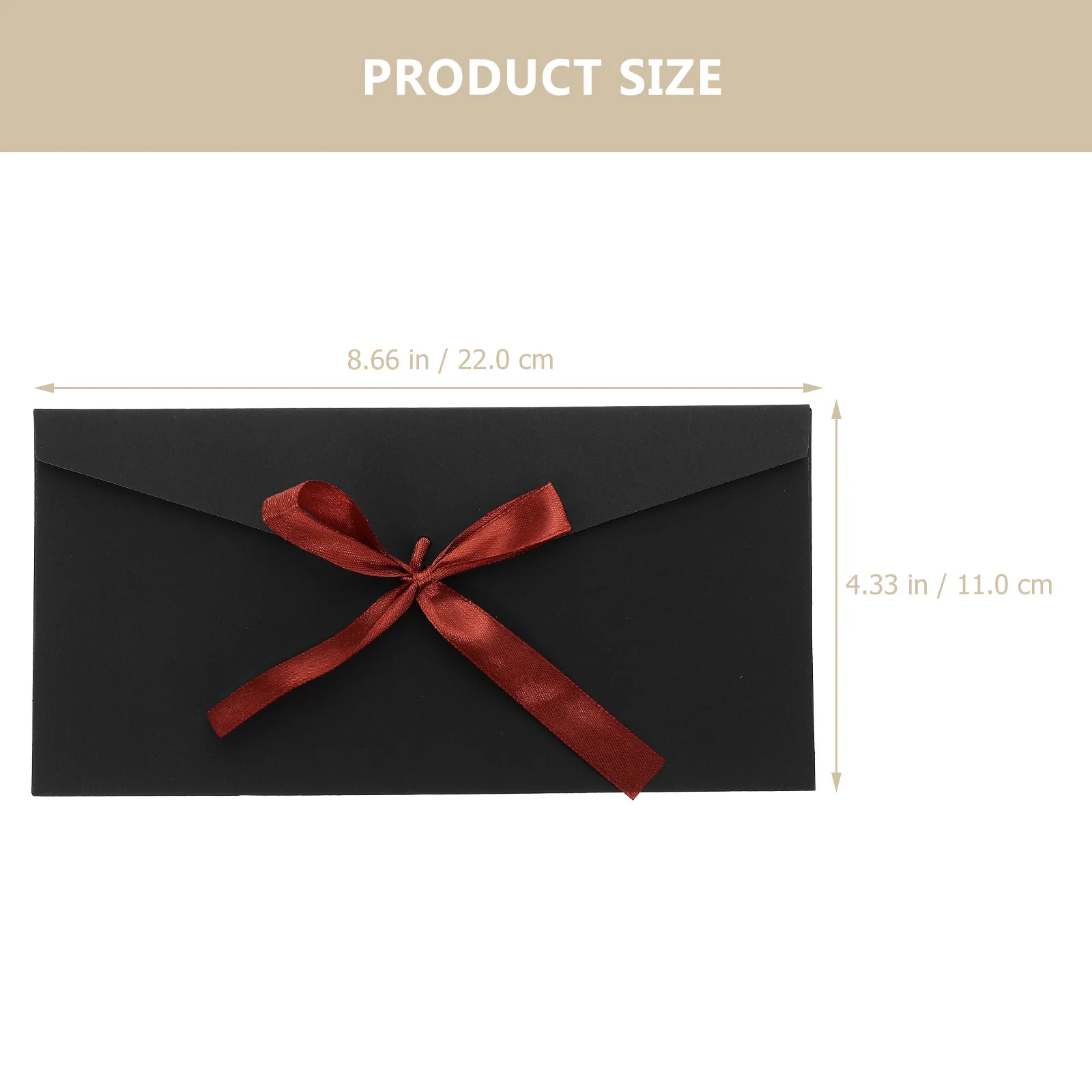 

10Pcs High-Grade Kraft Invitation Envelope Elegant Matte Finish Bowknot Design for Wedding Greeting Card Cover