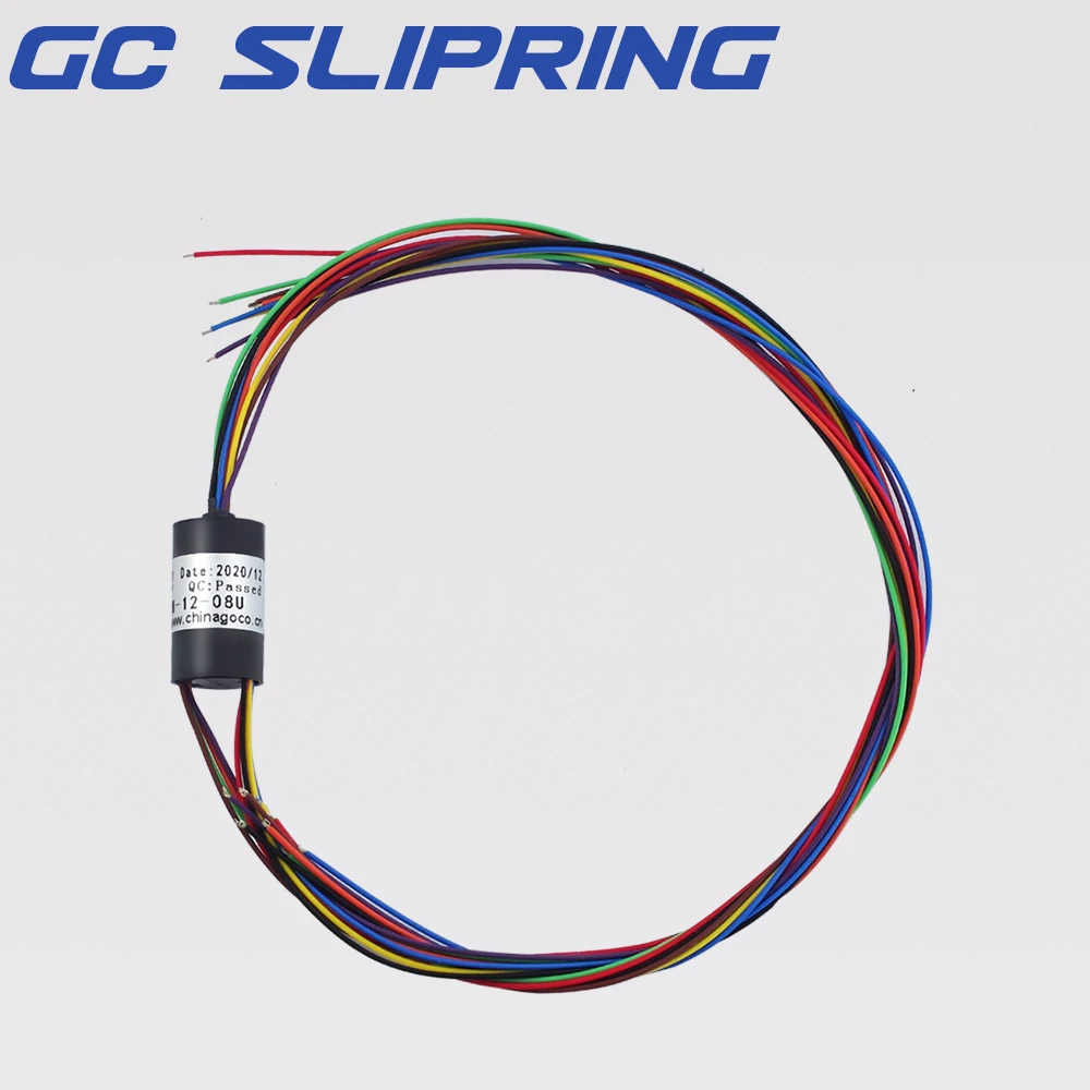 Slip Rings 8rings2A conductive ring, brush rotating connector, collector ring, carbon brush, sliding ring, 8rings2A, diameter