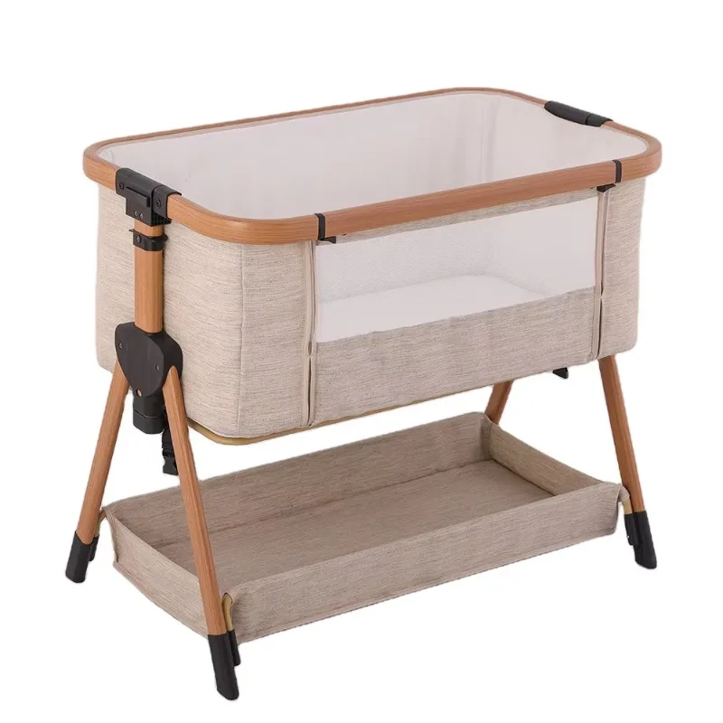 

2026 Purorigin Luxury Portable Toddler Bed Multifunctional Baby Crib For Newborn OEM Custom Logo Modern Factory Direct Sale Hote
