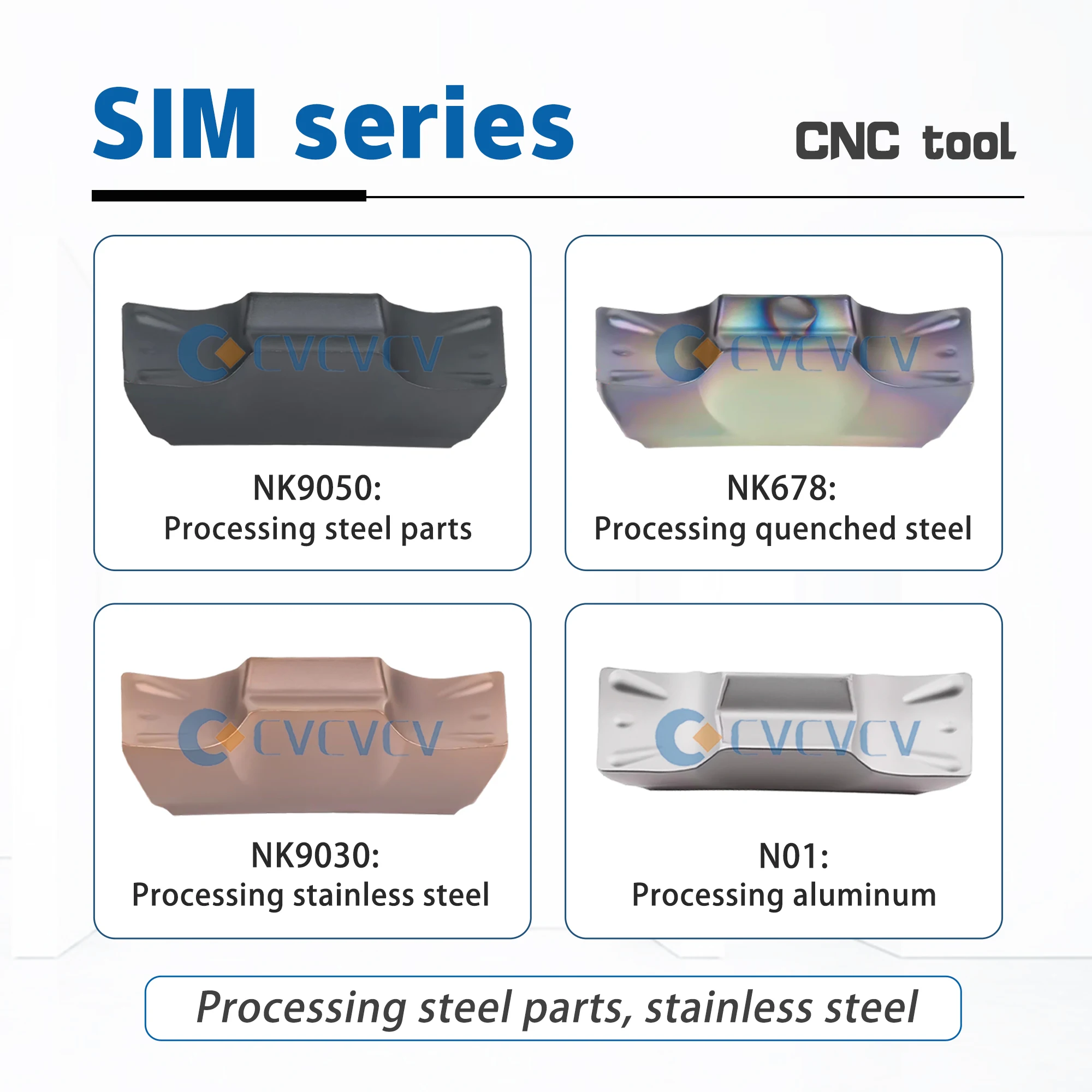

SIM200/250/300-02/J/R1.0/R1.25/R1.5 SIM Series Lathe Tools Machining Stainless Steel Parts With Small Inner Hole Slotting Blades