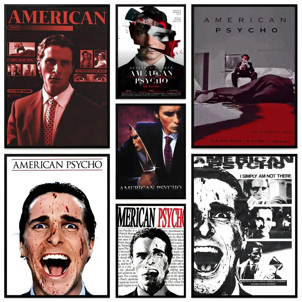 Movie American Psycho Poster Poster HD Printing Modern Minimalist Style Wall Art Home Decor For Office Bedroom Gift