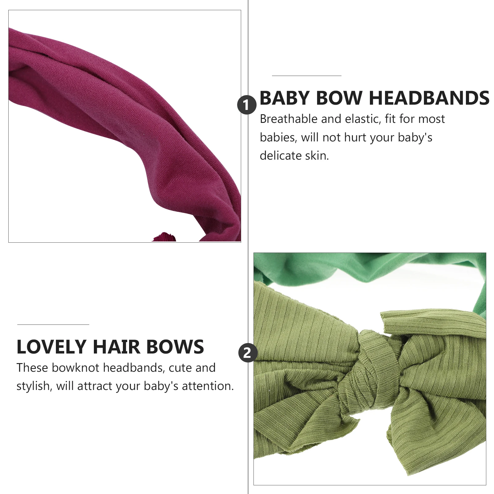 

5pcs Elastic Headb s Newborn Girls Boys Fashionable Photo Prop Accessories Unisex Lovely Hair Bows Hair Accessories