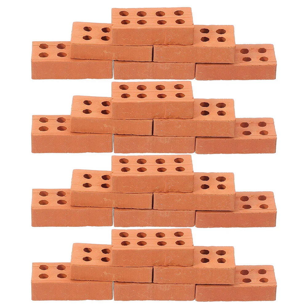 200 Pcs Tiles Miniature Dollhouse Accessories Model Bricks Clay Building Supplies