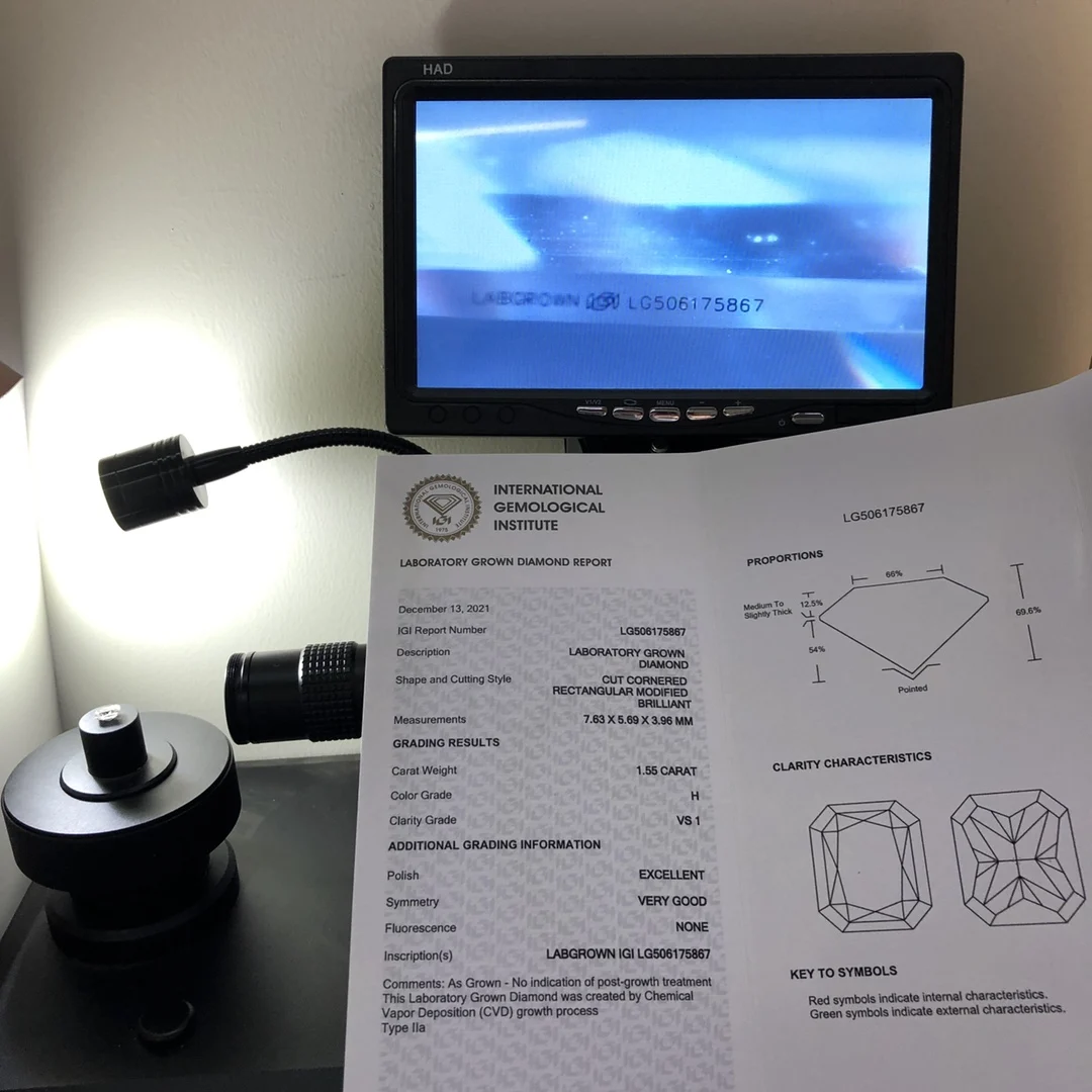 ميسي مجوهرات IGI GIA شهادة مشع قطع مختبر نمت الماس 1ct 1.5ct 2ct 2.5ct 3ct 5ct HPHT CVD الماس حجر بالجملة