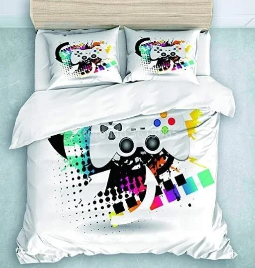 New Products 3D Gamepad Game Bedding Set 2/3pcs Handle Printing Duvet Cover Pillowcase Adult Boy Girls Twin Full Queen King Size