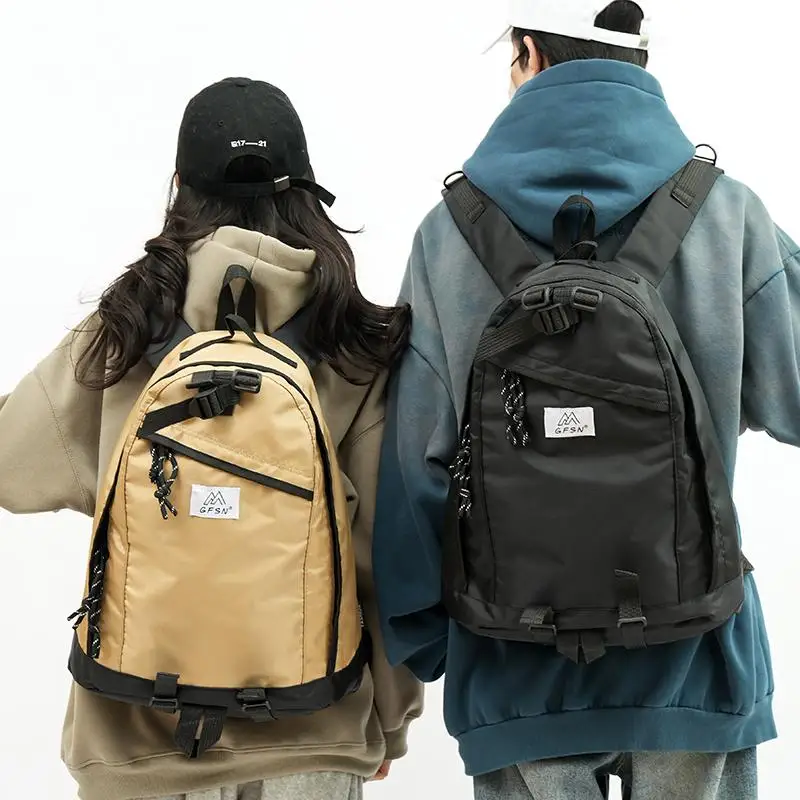 

Outdoor Leisure Sports Travel Bapa Large Capaci Hiking Mountain Climbing ex Casual Double oulder Bag Nylon Fabric