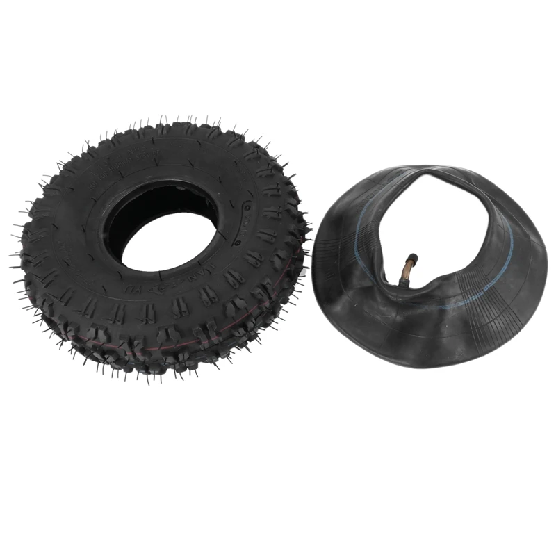 Inner Tube 4.10/3.50-4, Outer Tube 4.10-4 for Garden Rototiller Snow Blower Mowers Hand Truck Wheelbarrow Go Cart Kid