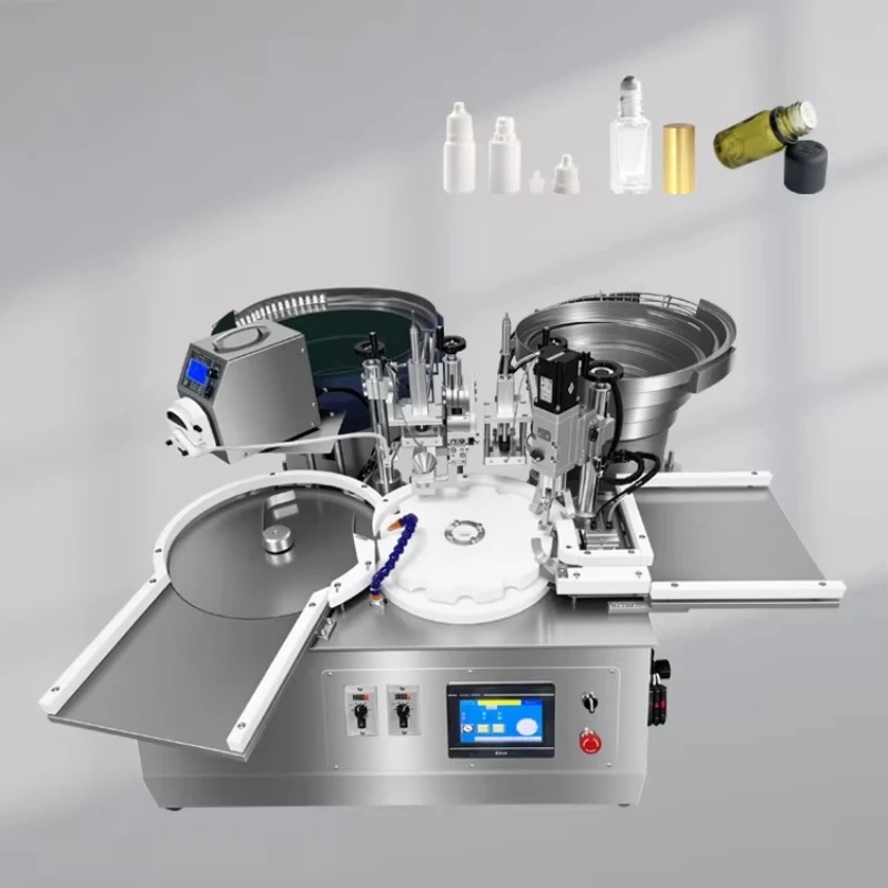 Fully automatic small business juice production line plastic bottle filling and capping machine 1-200ml filling