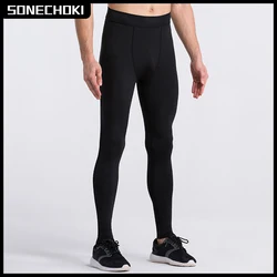 Mens Gym Compression Leggings Sport Training Pants Dry Fit Running Tights Fitness Basketball Jogging Workout Trousers Polyester