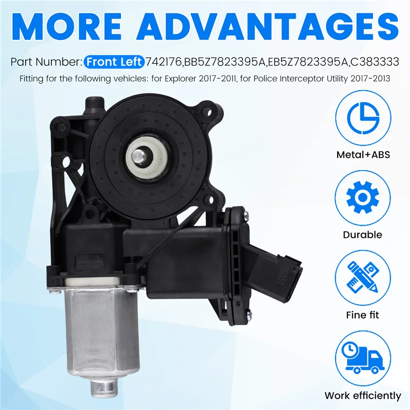 

A03Z-Car Front Power Window Lifter Motor For Ford Explorer 2011-2017