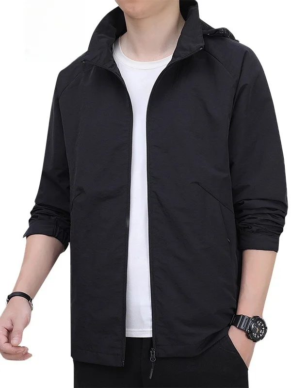 

Мужская повседневная тонкая зимняя куртка с капюшоном, ветрозащитная, на флисовой подкладке, с отстегивающимся рукавом, свободного кроя, универсальная верхняя одежда для поездок на работу