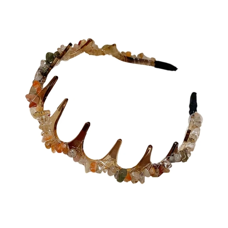 

Modern Hairs Hoop Crystal Teeth Hair Band Headbands For Girls Party Wedding Accessory Y166