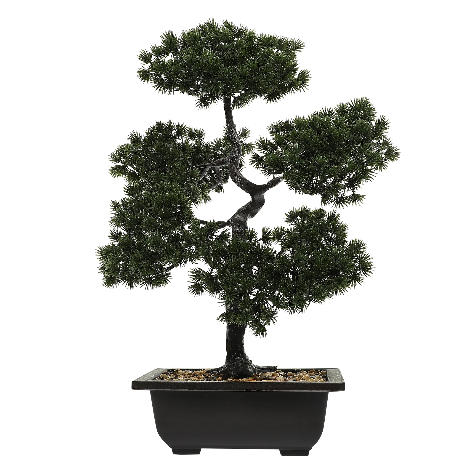 

Simulated Welcoming Pine Potted Plant Artificial Plants Outdoor Faux Tree Indoor Tall Bonsai Statue Plastic Japanese Office