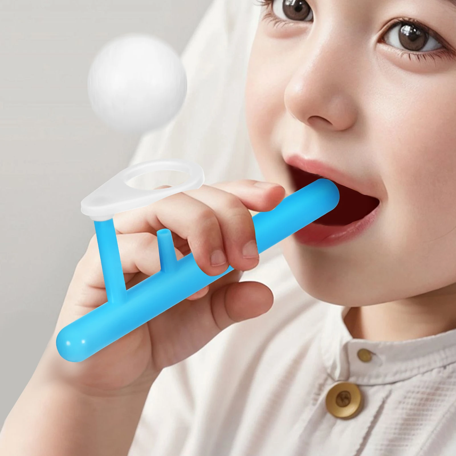 

24Pcs Floating Blow Pipe Balls Kit Fun Blowing Game for Toddlers and Kids Encourages Teamwork Concentration Portable Indoor