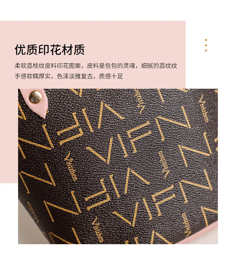 2026 Neue Modische Damen-Schultertasche mit Aufdruck, Große Kapazität, Reißverschluss-Handtasche, Vielseitige Tragetasche, Elegante Umhängetasche für Frauen – Detail 3