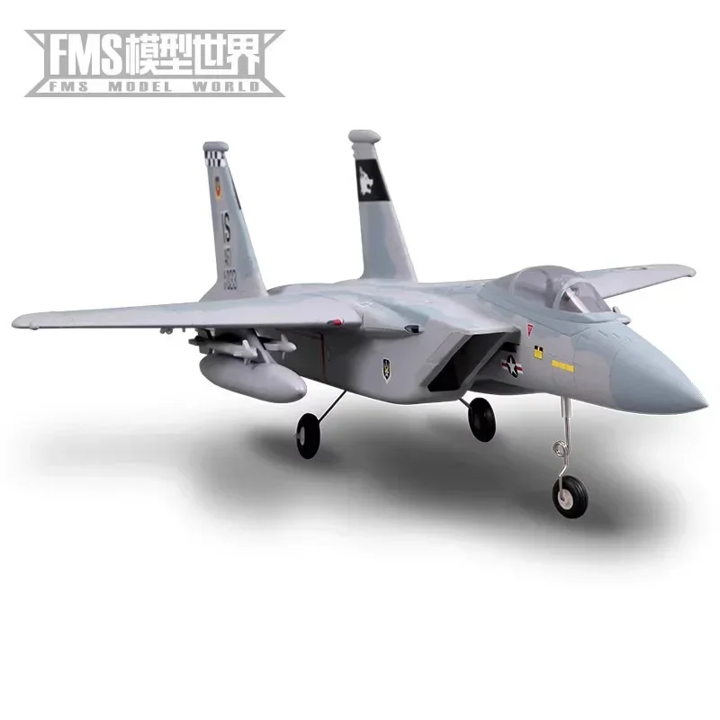 FMS-Remote Controlled Modelo Aircraft, F15 V2, Epo atualizado, Maze Aircraft cinza, Fighter Jet, 64 milímetros