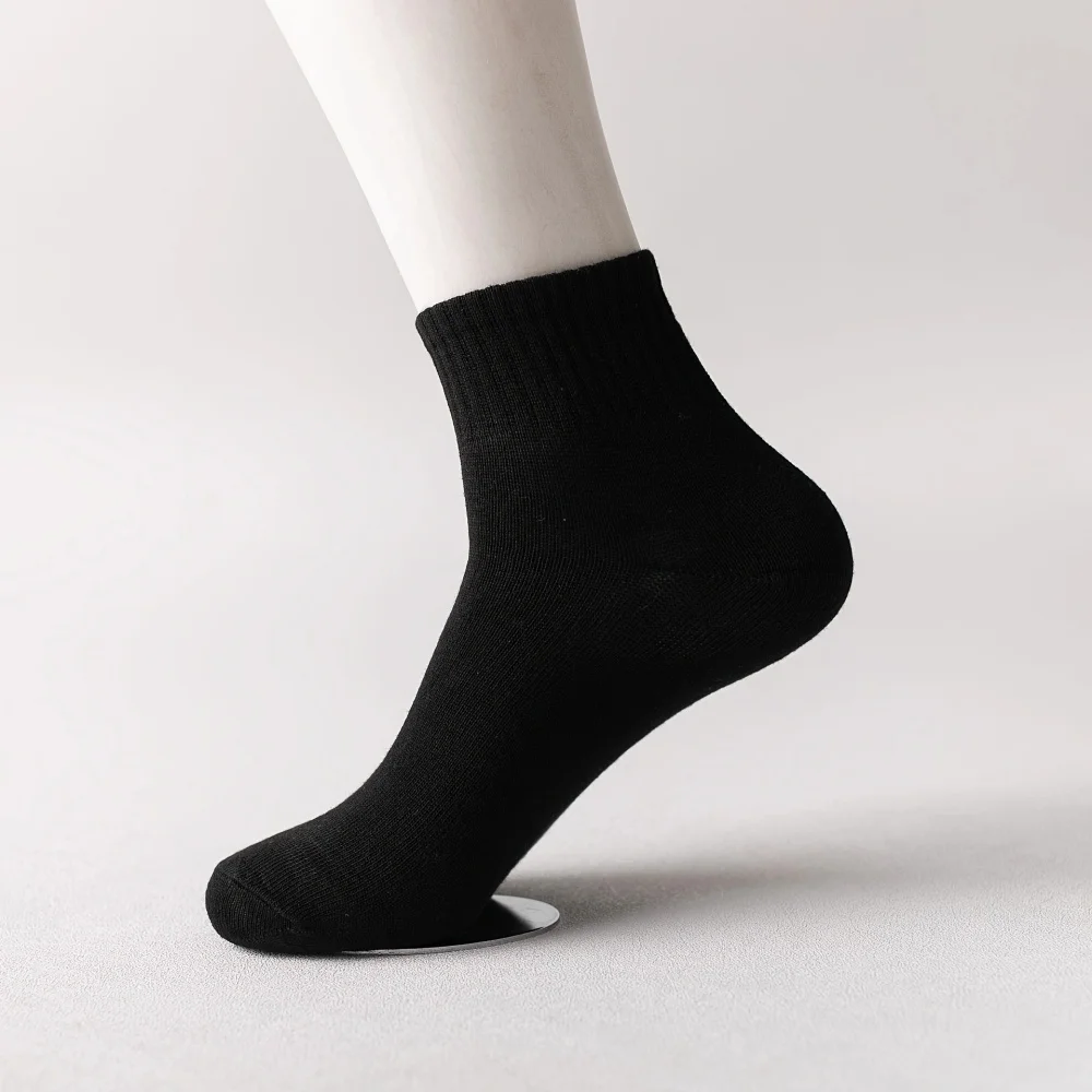 10 Paar Herren-Socken in Wadenlänge aus Baumwolle für alle Jahreszeiten, einfarbig und vielseitig – Detail 6