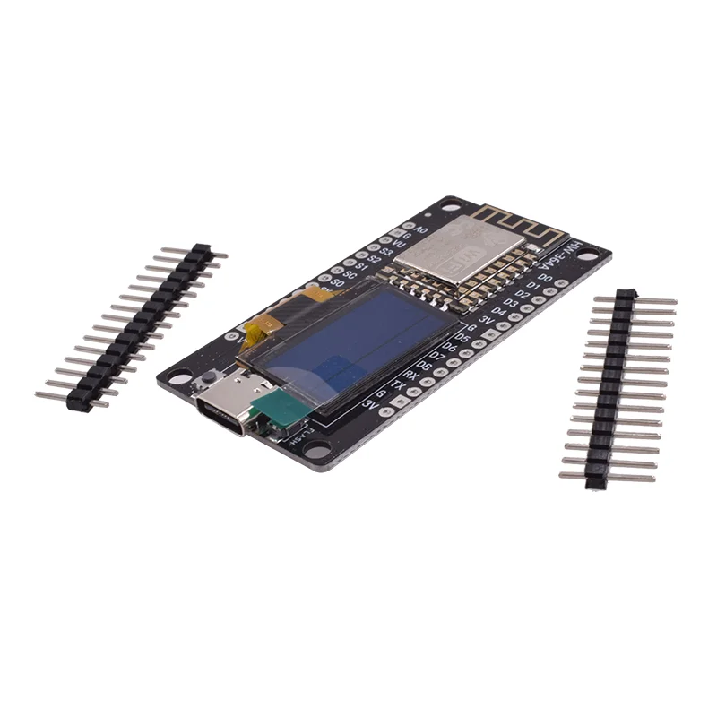 NodeMCU ESP8266 Entwicklungsboard mit 0,96 Zoll OLED-Display CH340G ESP-12E WiFi-Modul TYPE-C USB für Arduino/Micropython