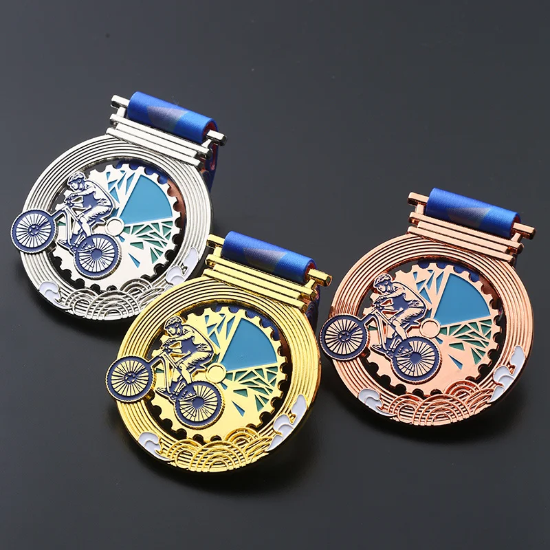 

Custom-made metal MEDALS for balance bike cycling competitions in gold, silver and copper